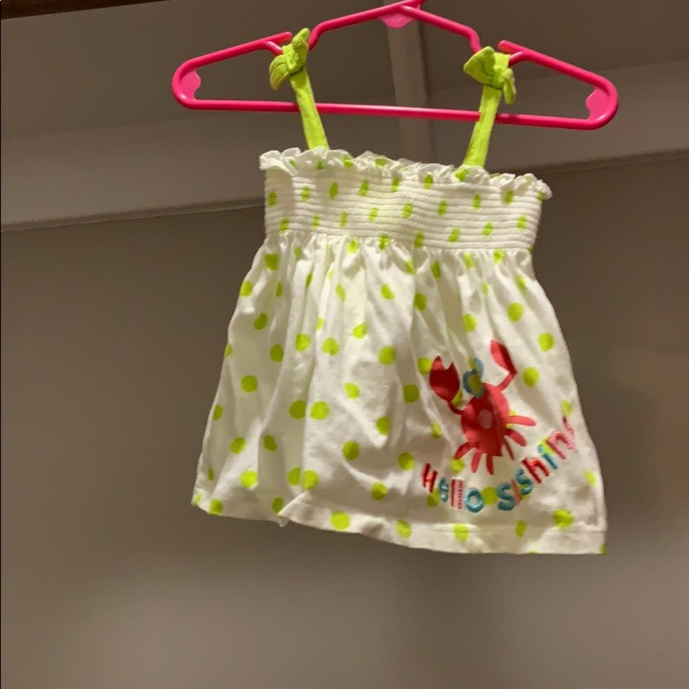 Koala baby Green and white Dress